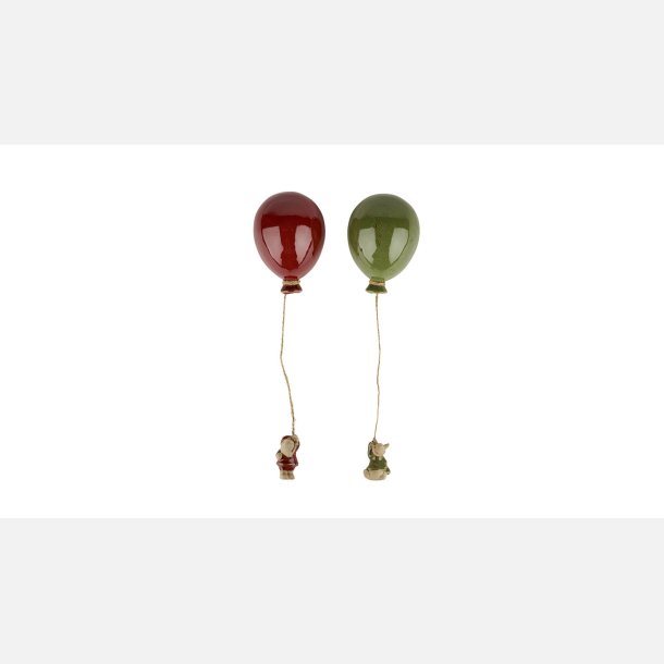  2have, Ballon/Santa Oph�ng L:58 cm R�d/Gr�n Keramik