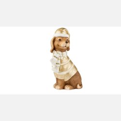 La Vida Hund/Hat 36x22 cm Brun/Guld Poly