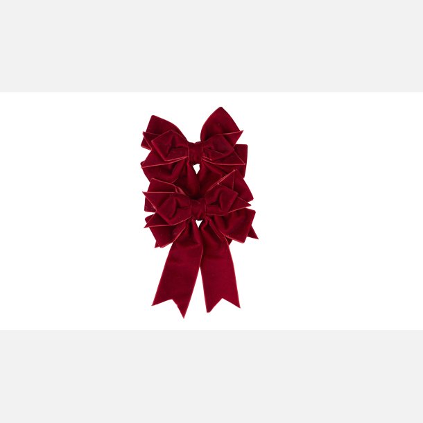 La Vida, Sl�jfe Velour S/2 15 cm Bordeaux