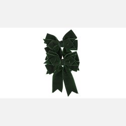La Vidas, Sl�jfe Velour S/2 15 cm. clips Gr�n