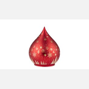 La Vida, Glas Spir X-Mas LED/timer H:12 cm R�d