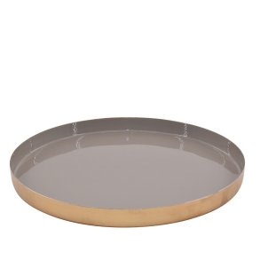 rundt messing metalfad, sand inden i