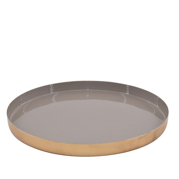 rundt messing metalfad, sand inden i