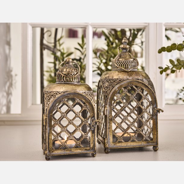 La Vida,  Lanterne Kesh 30x15 cm Antik Guld