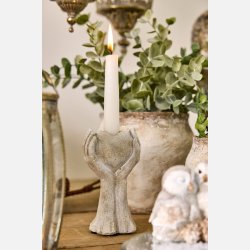 Lysestage Heart Gr Keramik