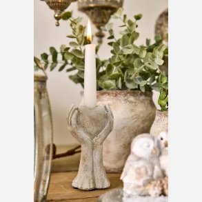 Lysestage Heart Gr Keramik