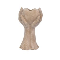 Lysestage Heart Gr Keramik