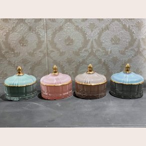 Lili krukke med guld, mintgrn