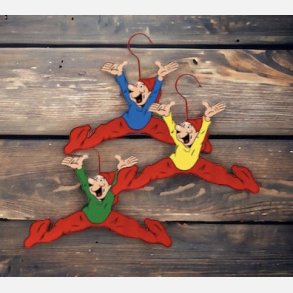 1 stk. Brnebjle, tr, med Bramming nisse 