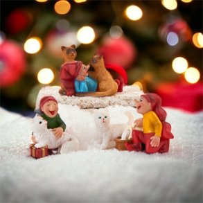 Bramming nisse med kat