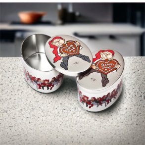 Oval metal dse, bordeaux Bramming nisse