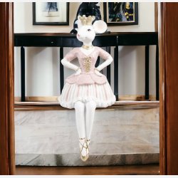 Siddende balletmus, pink