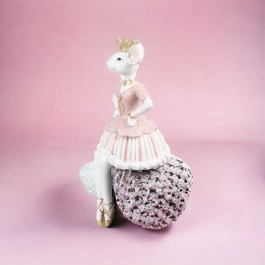 Siddende balletmus, pink