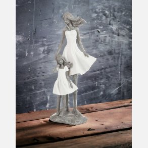 Mor/datter, slvgr/hvid