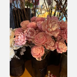 Blomst sola stilk, medium, rosa