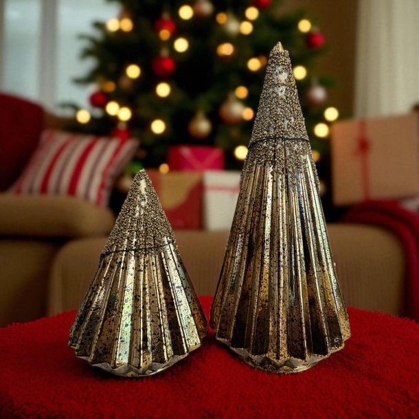 Glas juletr, guld
