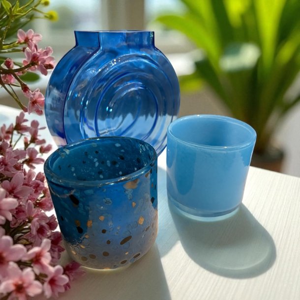 Fyrfadsglas skyblue