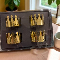 Servietring/fyrfadsholder, krone