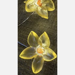 lysk�de, 10 plastblomster, batteri