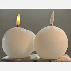 Skandi, kuglelys LED voks, 4 pak, hvid