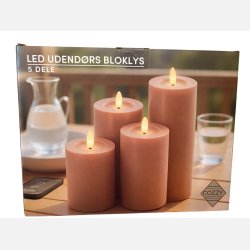 Skandi, LED lys, udend�rs 4 pak, mocca