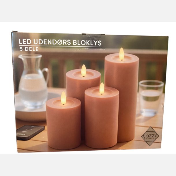 Skandi, LED lys, udend�rs 4 pak, mocca