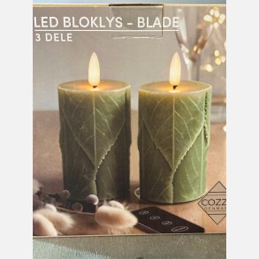 Skandi, LED lys gr�n m. blade, 2 pak