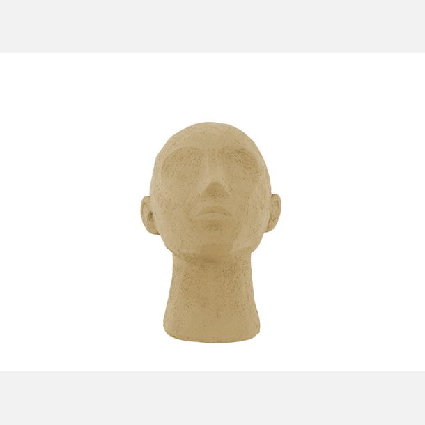 statue ansigt,lille i sand/brun