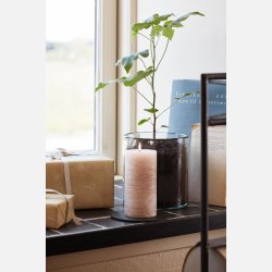 Plade t/bloklys rund sort