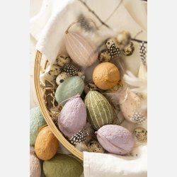 Pskeg 5 ass farver t/ophng m/hvide striber