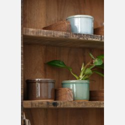 Skjuler mini Hilda krakeleret glasur lysegrn