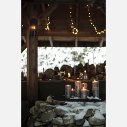 Rustik lys, gr/olivengrn mellem