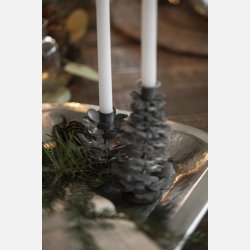 Bakke firkantet m/bladmnster antik slvfinish