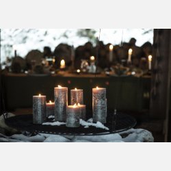 Rustik lys, gr/oliven lille