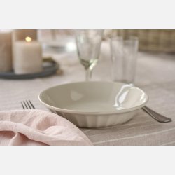 Tallerken dyb Mynte French Grey