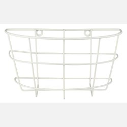 Metal kurv t/vg halvrund, hvid