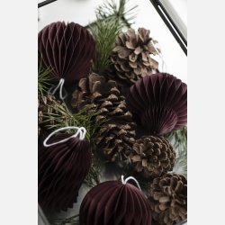 Julepynt t/ophng snebold foldet papir m/magnetlukning