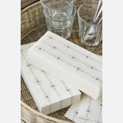 Serviet flower lines burned rose 16 stk pr pakke