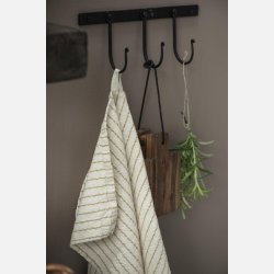 Knagerkke m/3 knager, sort metal