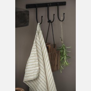 Knagerkke m/3 knager, sort metal