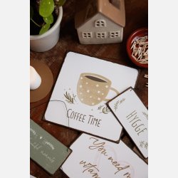 Metalskilt, coffee time