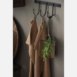 Knagerkke m/3 knager, sort metal