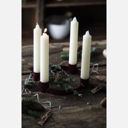 Adventsstage t/4 rustiklys :3,8 flytbare lyseholdere