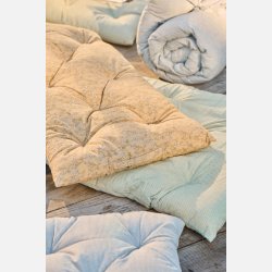 Madrashynde Filippa sart gul m/blomsterranker