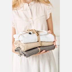 Klud Liseleje m/vaffelmnster mrk gr