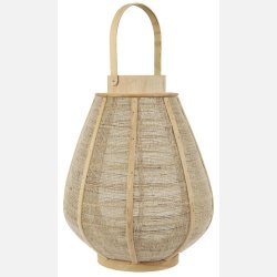 Lygte m/glasindsats konisk hessiansider