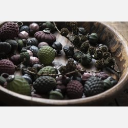 Julekugle blomst dark chocolate