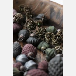 Julekugle blomst dark chocolate