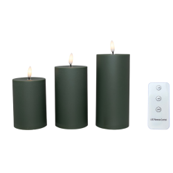 3 ST UDENDRS lys, grn store