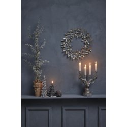 Serafina lysestage rensdyr i antik slv